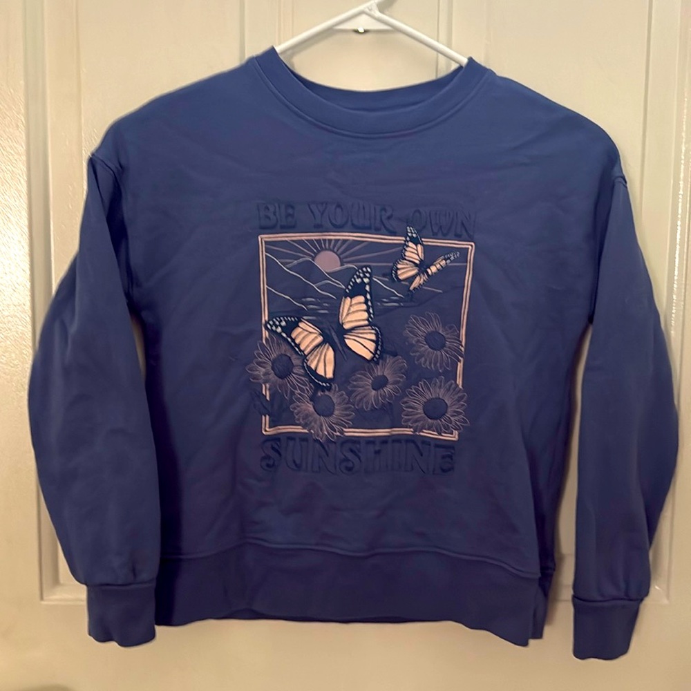 Girls size 12 crew neck cotton sweatshirt